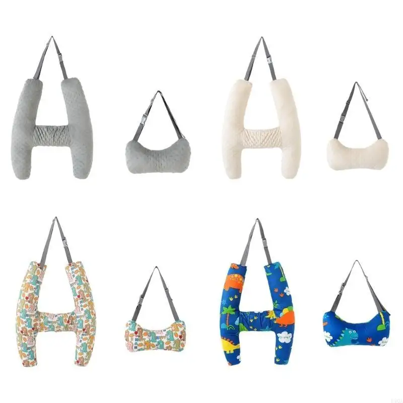 

D5QA Подушка для головы автомобиля H-образная форма на задние сиденья автомобиля дорожная подушка для шеи, головы и тела, для