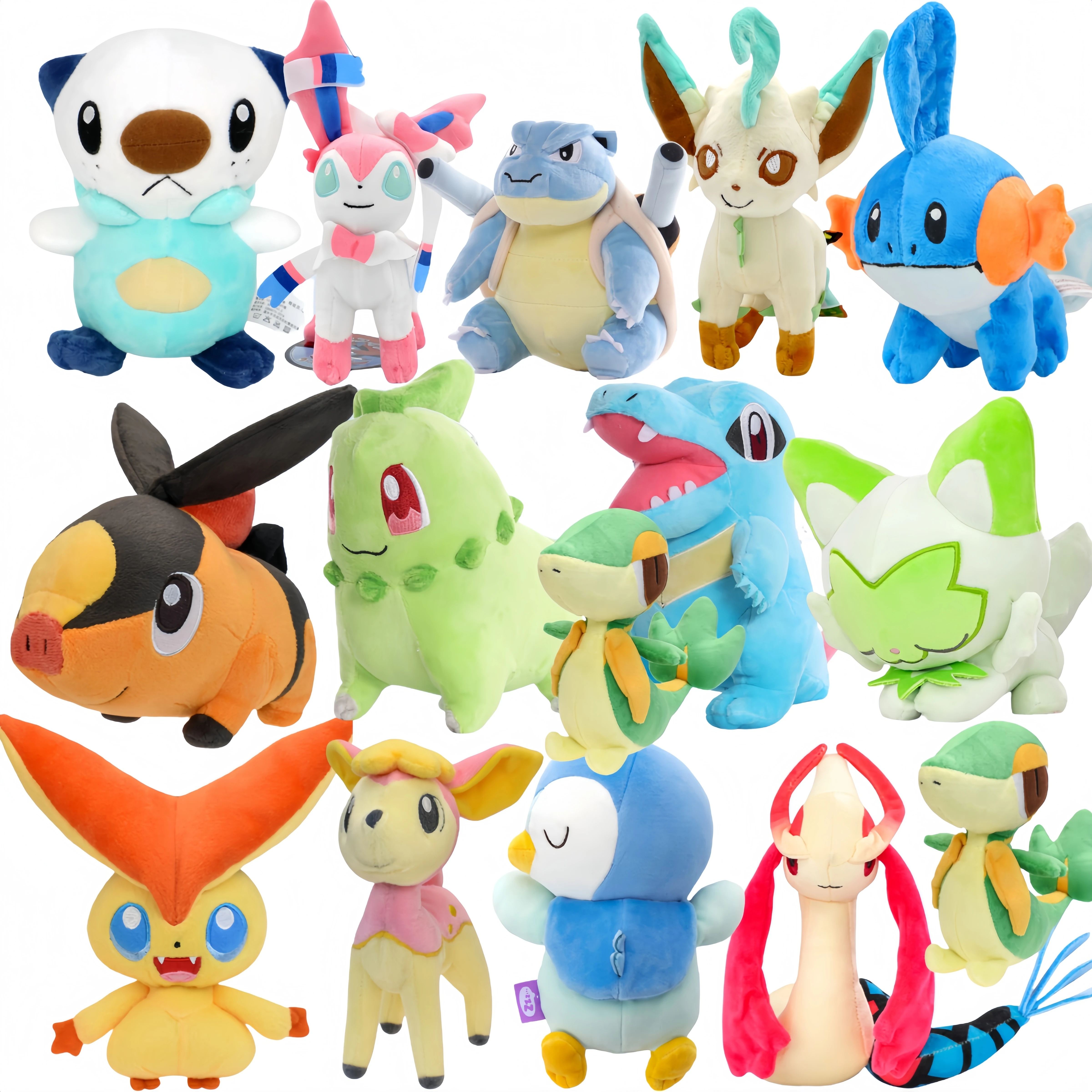 

Pokemon LEGENDS ZA плюшевая кукла Chikorite Totodile Tepig Nivy мягкая кукла Tepig Victini Deerling Oshawott Gengar Peluche игрушка в подарок