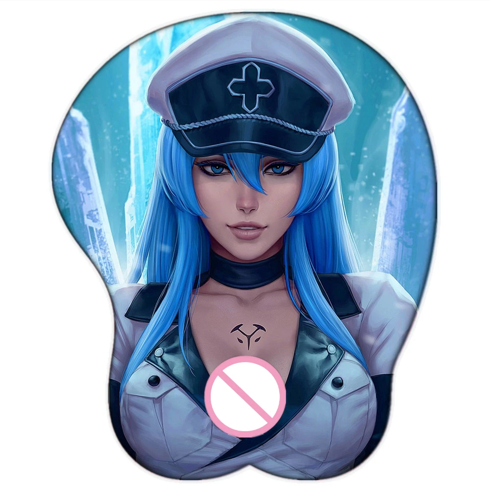 Zepwran Mouse Pad Cute Oppai Drawing Gamer Wrist RestCreative 3d Silicone Boobs Mouse Pad Anime Desk Mat