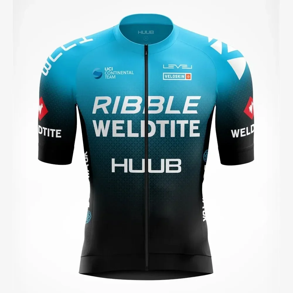 New Ribble Weldtite  Cycling Jersey Summer High Quality Team Men Clothing Short Sleeve Quick Dry Maillot Ropa Ciclismo 2021