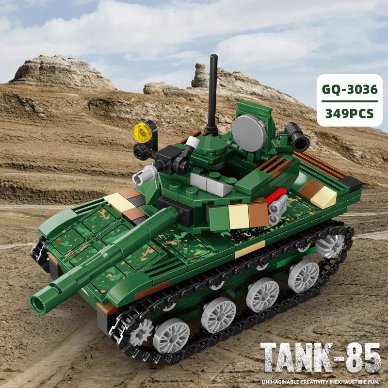 Weltkrieg China Typ 85 Sowjetunion KV-2 Panzer Militärmodell Baustein WW2 Armeekräfte Fahrzeug Ziegel Spielzeug für Jungen Geschenke