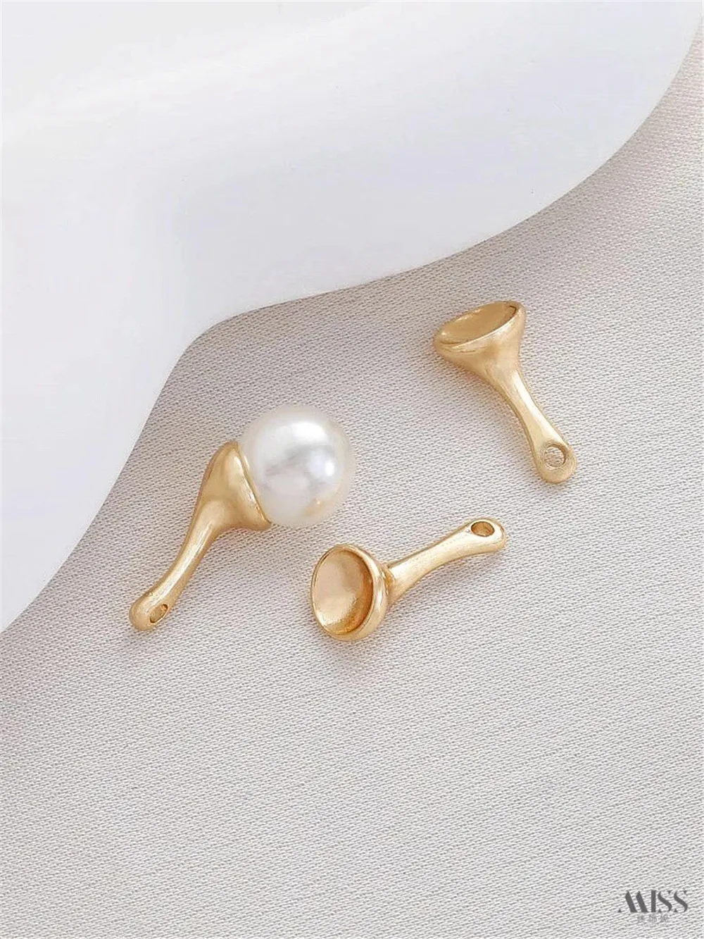 

14K Package Gold Colored French Earrings Pearl Suspension Ear Pins Hanging Accessories DIY Handmade Earrings Ear Accessories