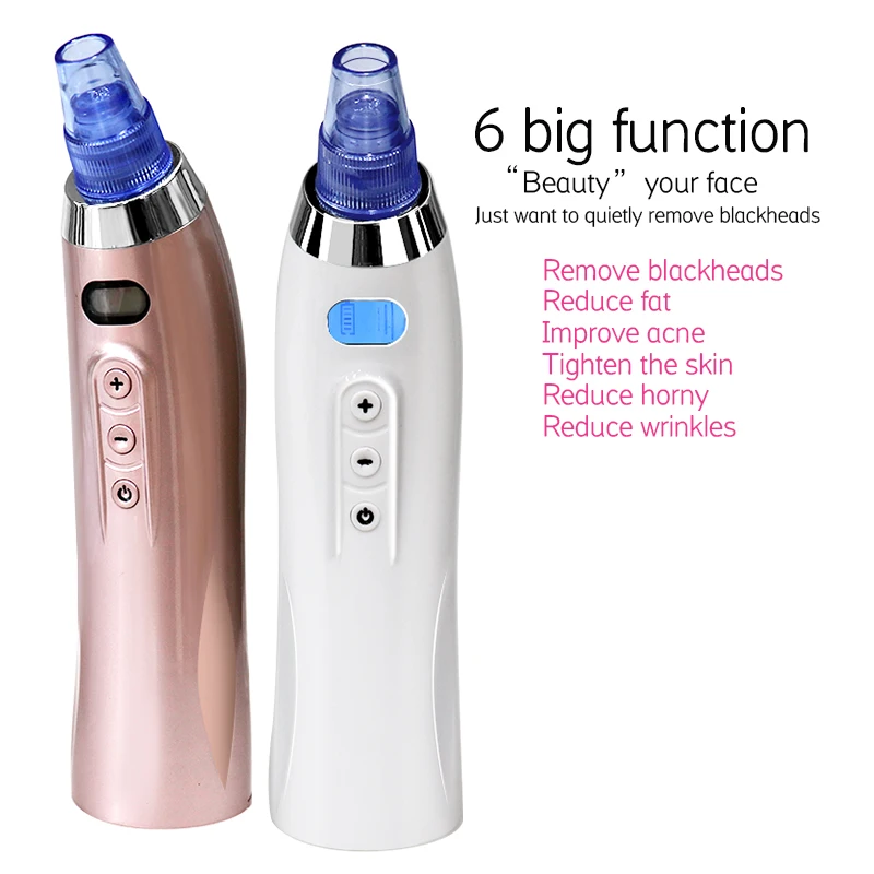 Electric Acne Remover Point Noir Blackhead Vacuum Extractor Tool Black Spots Pore Cleaner Handheld Diamond Dermabrasion Machine