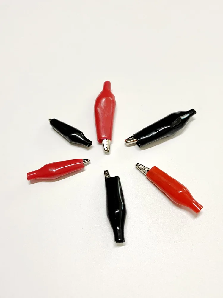 PVC Soft Insulation Cover Connector Crocodile Shape Clamp Wire Terminal Red And Black for Electrical Wiring And Connectivity