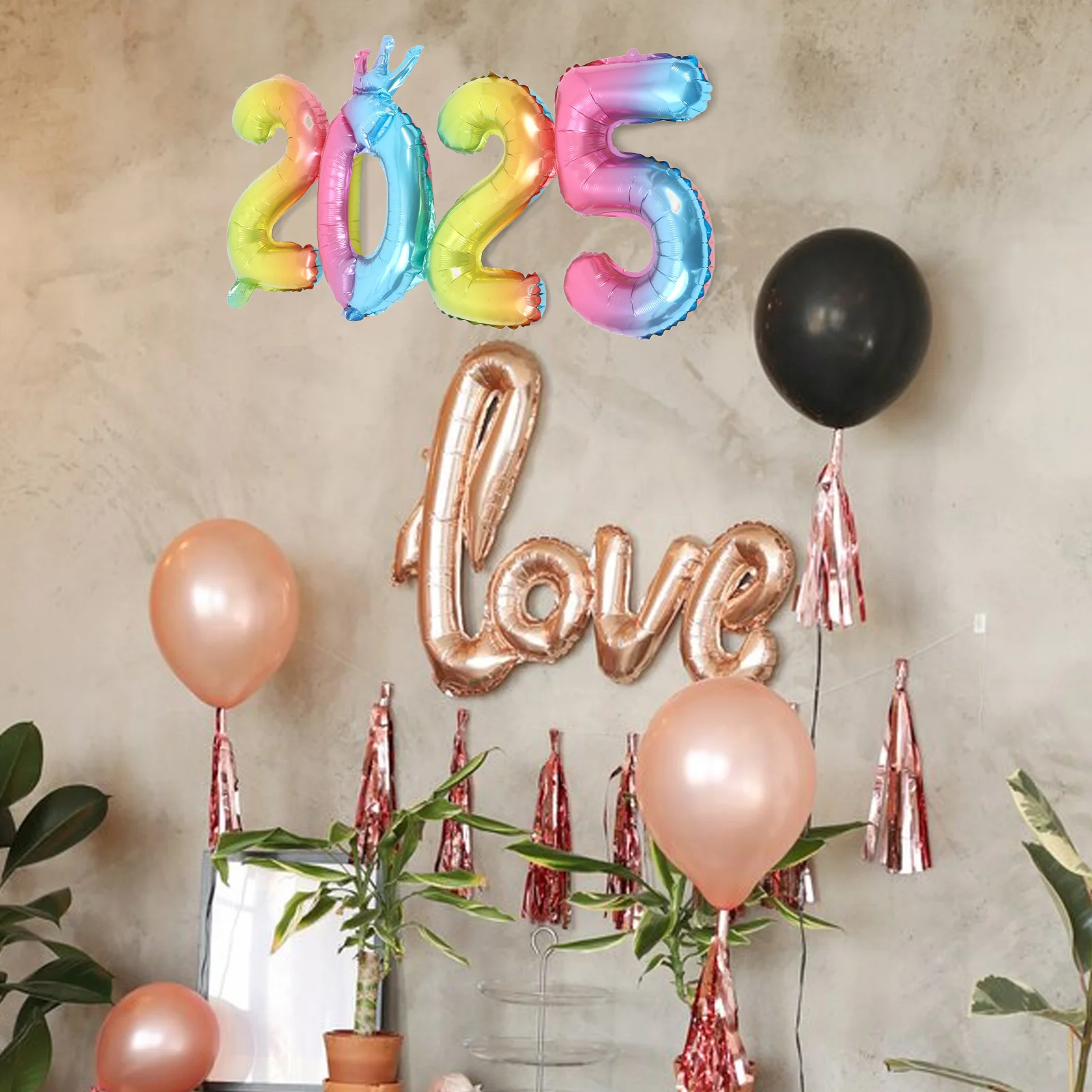 

2025 Number Balloons Happy New Year Decorations Aluminum Foil Balloons for Party Supplies Happy New Year Decor
