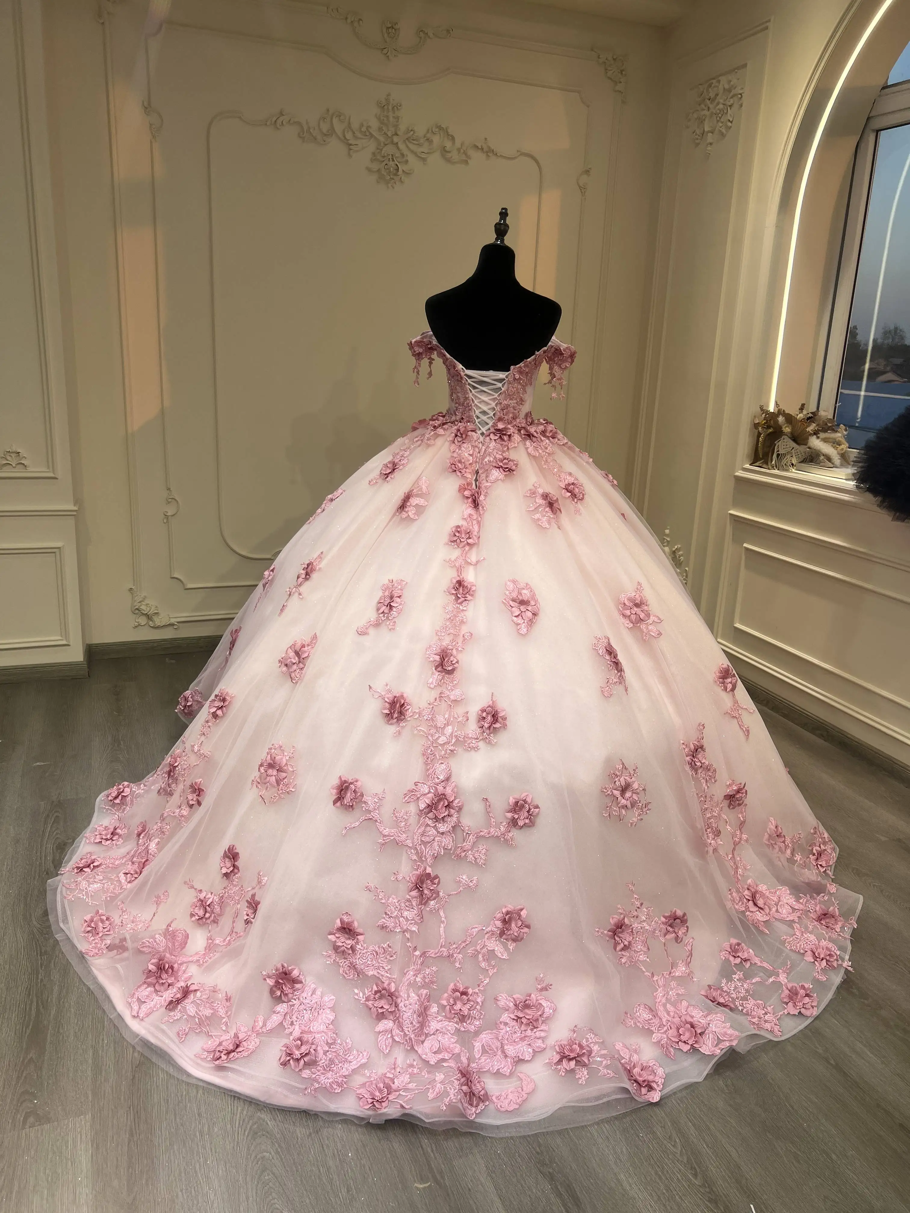 2025 nouvelle robe de princesse fée rose pour adultes avec col licou