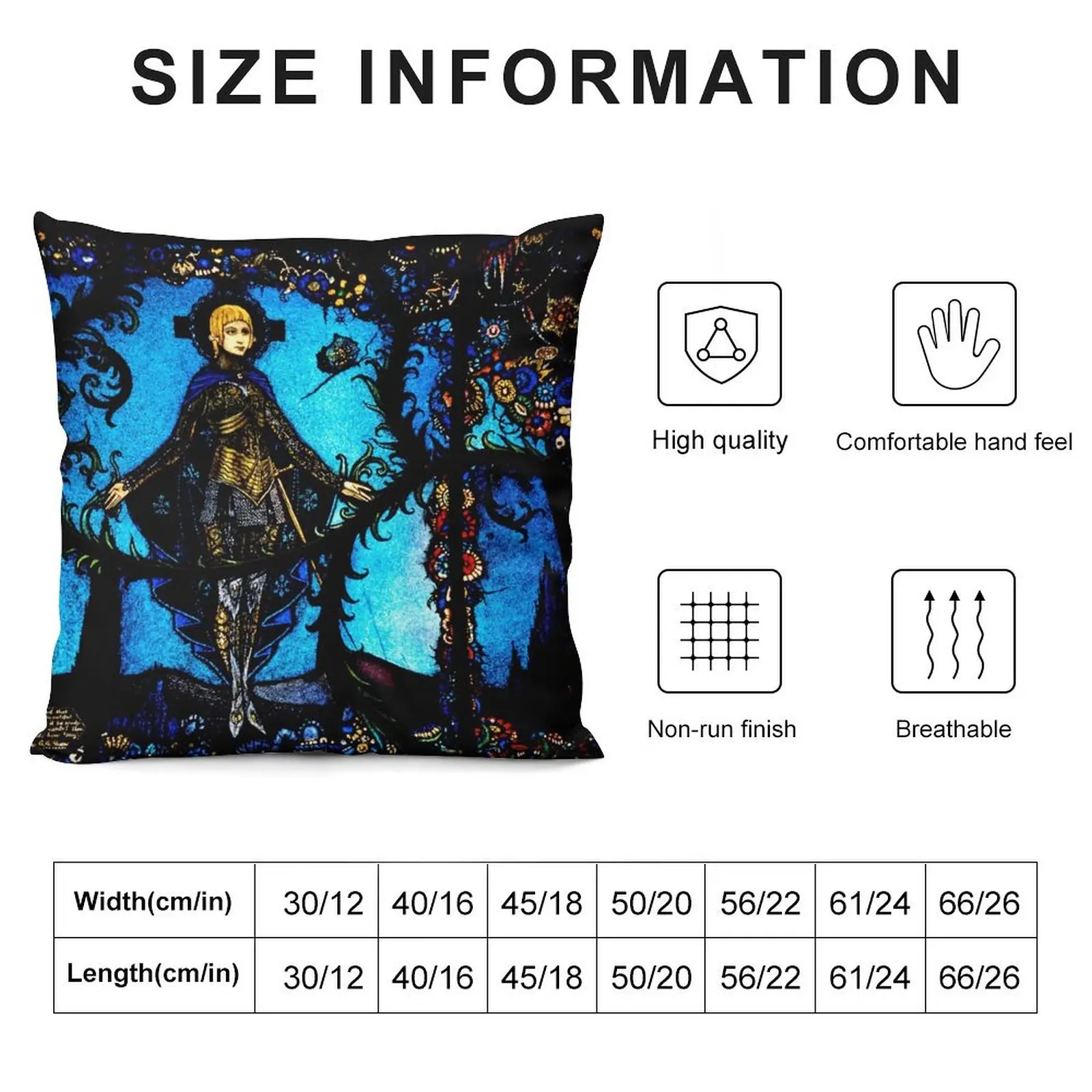 Saint Joan Heritage Geneva Window - Harry Clarke Throw Pillow Couch Pillows Ornamental Pillow pillow