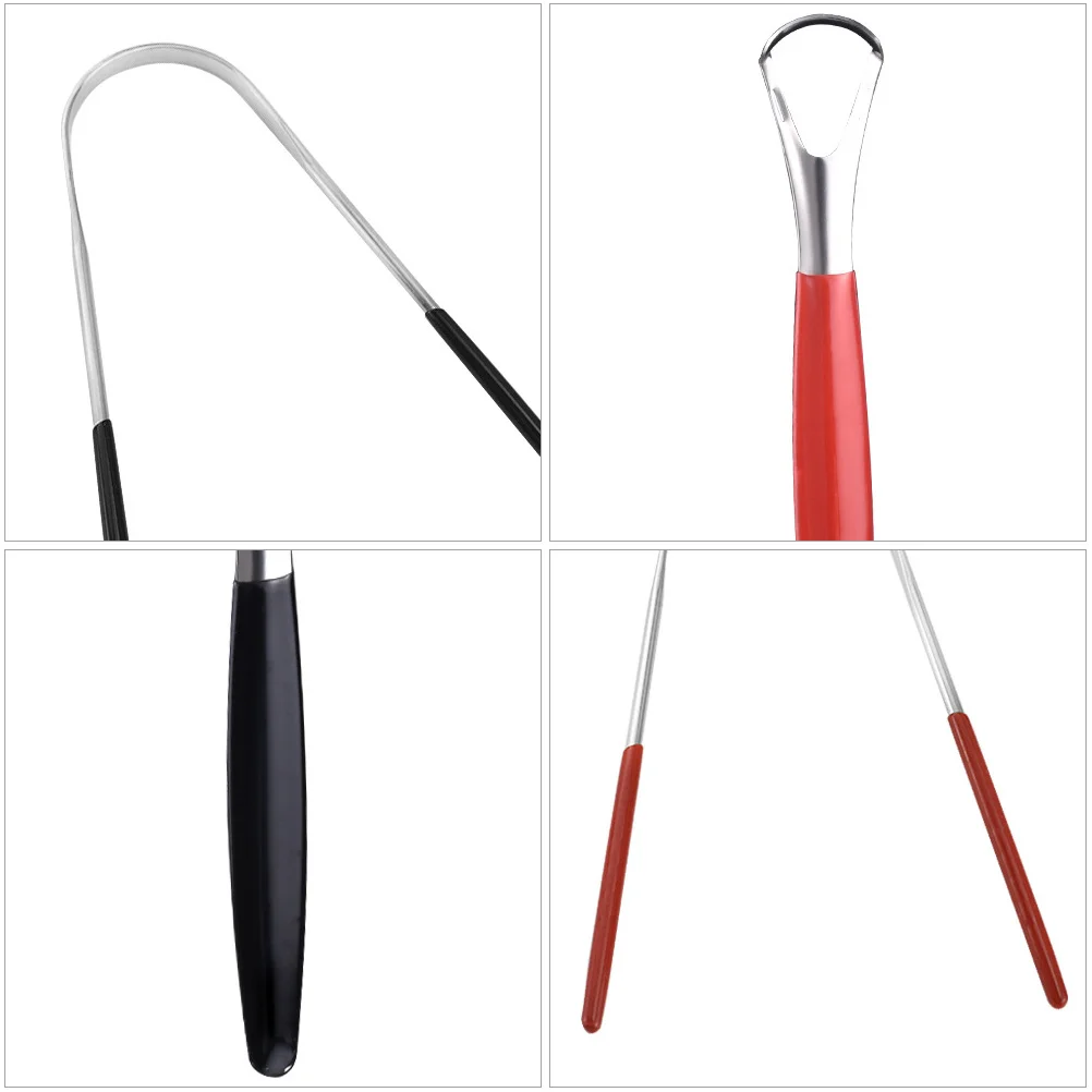 

4Pcs Tongue Scraper Set High Quality Ergonomic Design for Effective Oral Cleaning Fresh Breath and Improved Taste Portable Non