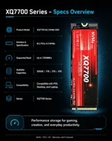 SSD XQ7700 1TB 2TB 4TB PCIe NVMe Gen 7100MB/s Read High Speed Internal Storage for Gaming Laptops Desktops Pro Speed Core ProMax 5
