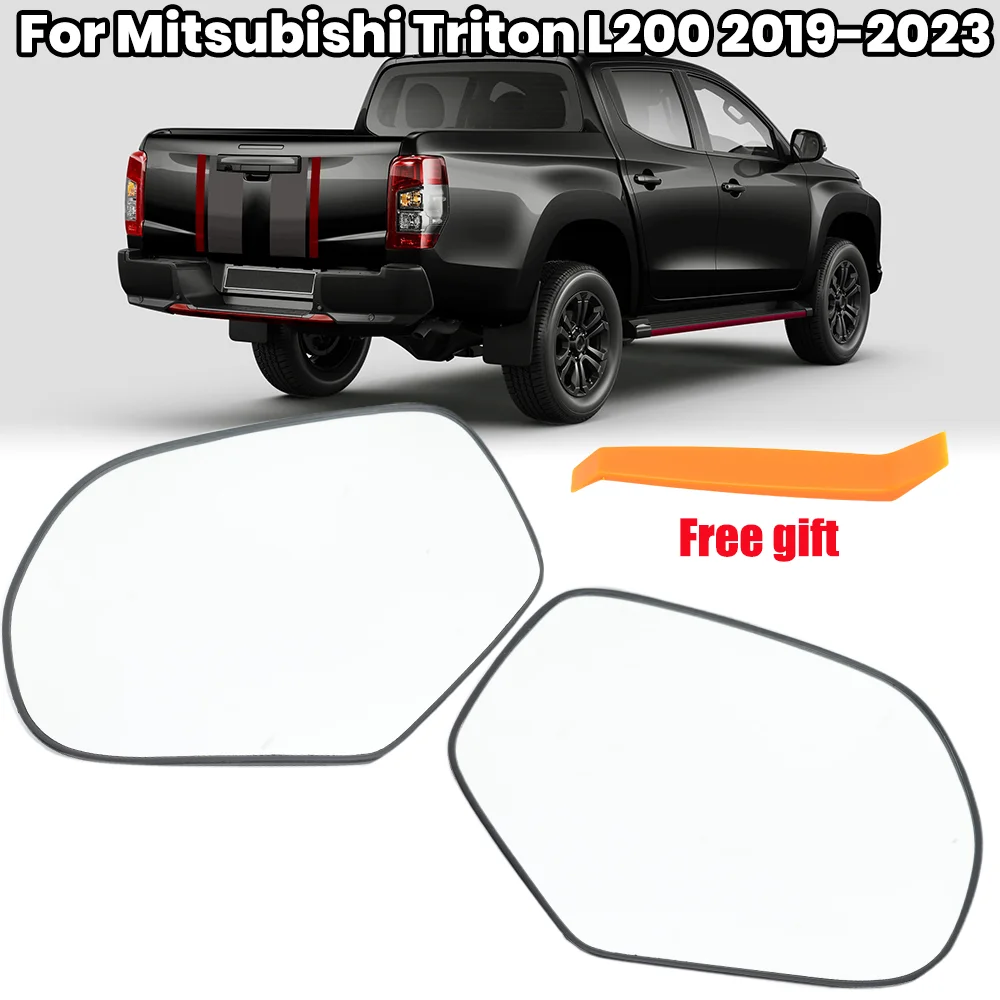

Rearview Mirror Glass Lens For Mitsubishi Triton L200 2019-2023 Without Blind Spot Light Side Mirror Glass Lens Car Accessories