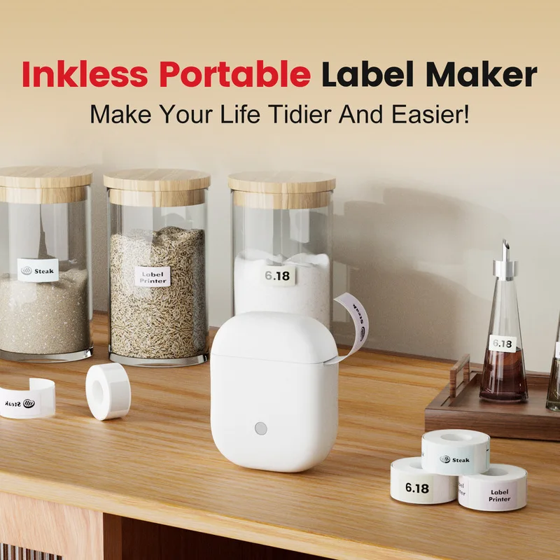 L11 Mini Label Printer with 14*30 Gradient Thermal Printing Paper Included
