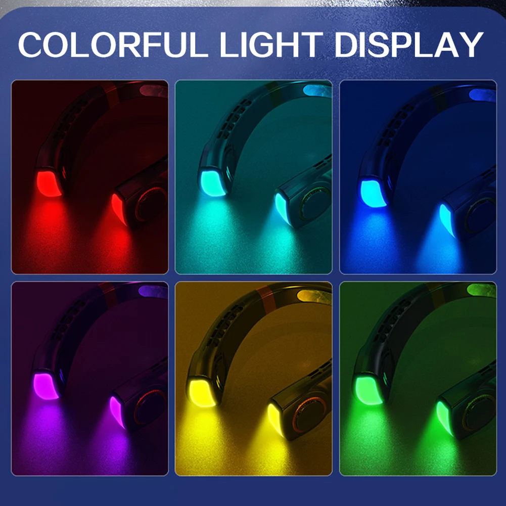 1800 mAh USB wiszący wentylator wentylatora Przenośna bez pęknięcia mini ładowna wyciszona wyświetlacz cyfrowy LED 5