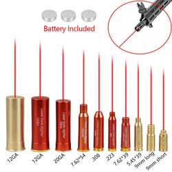 Tactical Laser Bore Sight For 9mm Cleaner Bullet Boresighter .177 22LR 12GA 20GA .223 .308 5.45x39 7.62x39 9x19mm For Glock 1911