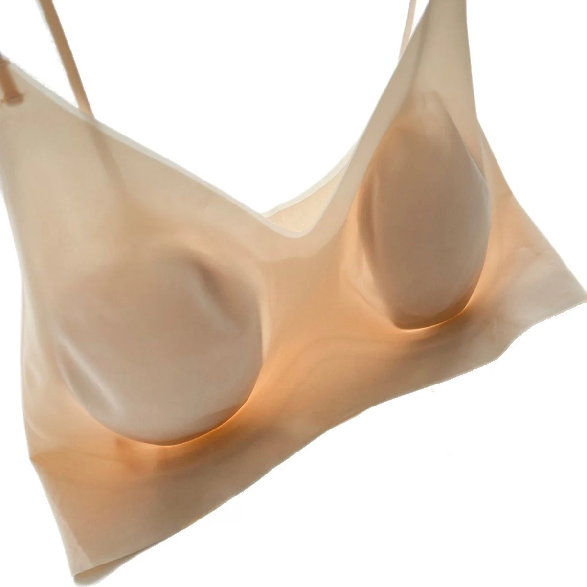 KUCLUT Invisible Backless Bra Women's Seamless Strapless Comfortable Breathable Nylon Underwear Large Bust Appears Small