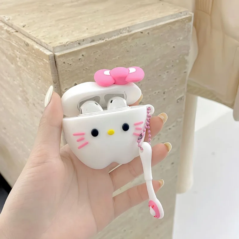 Sanrio เคส airpod Hello Kitty สำหรับ airpod Pro 2 3ฟองน้ำครอบหูฟังตัวการ์ตูนน่ารักกันตกกรอบชุดหูฟังบลูทูธไร้สายของขวัญ