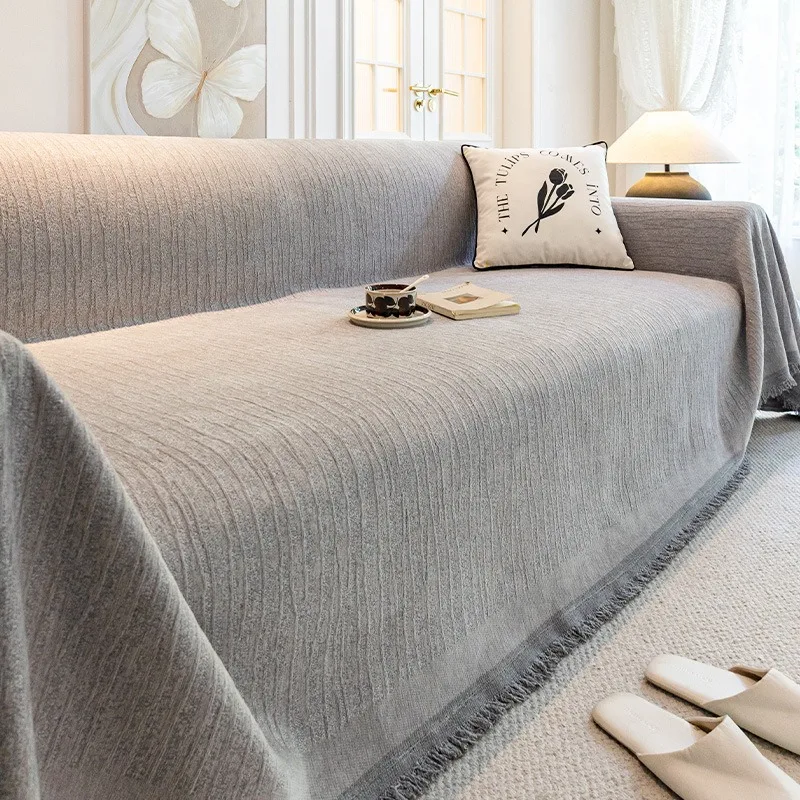 الفرنسية كريم نمط وسادة أريكة القماش غطاء أريكة مكافحة القط خدش بطانية سميكة عدم الانزلاق غطاء أريكة غطاء كامل الركبة بطانية