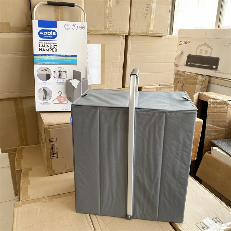 

Large Capaci Cloth Art Double id Laundry Basket with Lid Dir Clothes Basket Foldable And Detachable Furniture Organizer