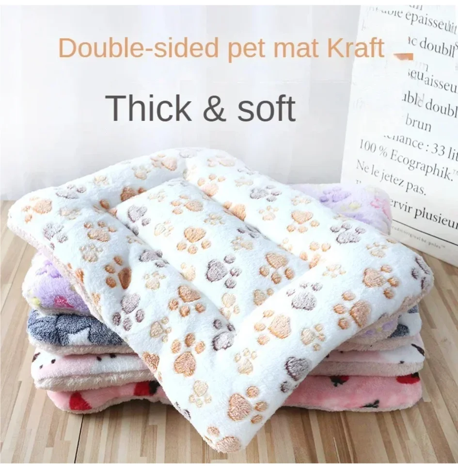 

Double-sided Pet Mat Mats Short Plush Pet Sleeping Bed for Cats Small Dogs Cute Pet Pad Blanket Warm Kitten Cushion Cat Sofa Bed