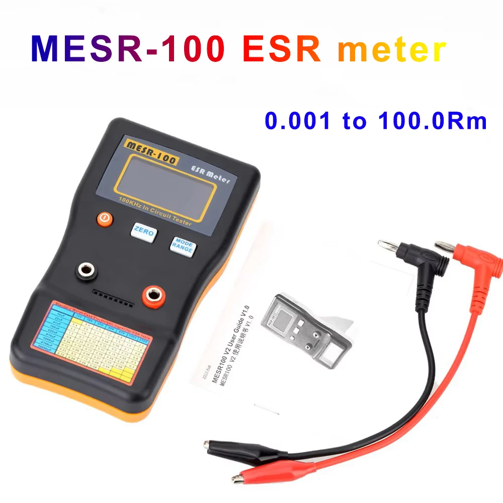 

Измеритель емкости и сопротивления MESR-100/M6013 ESR с автоматическим выбором диапазона, профессиональный низкоомный измеритель для тестирования в цепи
