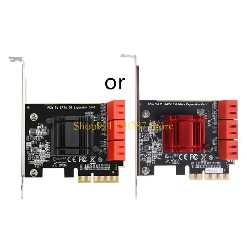 

J1HC PCI-E 4X to Expansion Card 6 Full Speed Ports 6Gbps Transfer Expansion