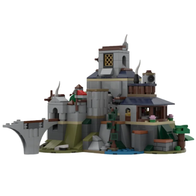 مجموعة بناء نموذج قلعة العصور الوسطى - مكعبات بازل صغيرة 436 قطعة - مناسبة لجميع الهواة للتجميع