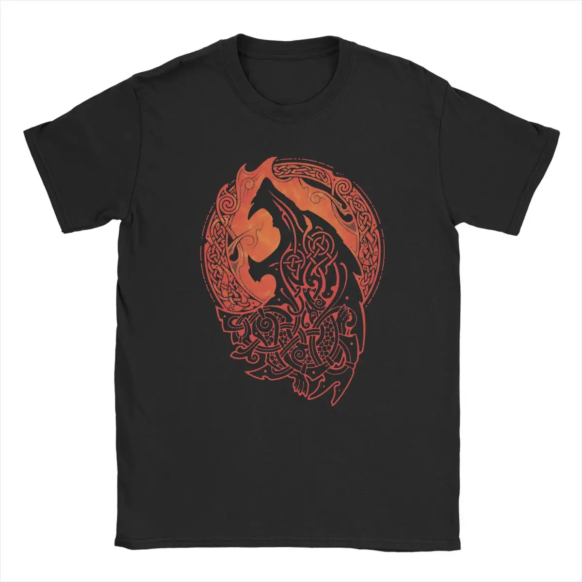 Viking Valhalla Odin Fenrir Loki's Son T-Shirts Men Funny 100% Cotton Tees Round Collar Short Sleeve T Shirt 4XL 5XL 6XL Tops