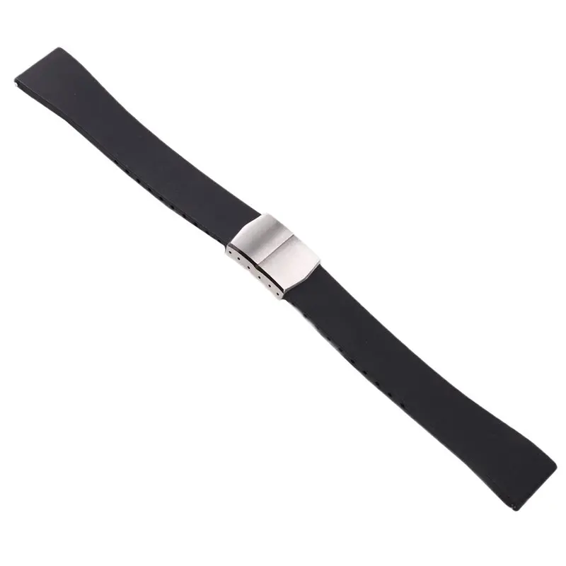 

Ремешок для часов AS95-FKM из резины FKM 20x16 мм для часов CTS, быстросъемный, с серебряной застежкой-бабочкой, регулируемый по размеру