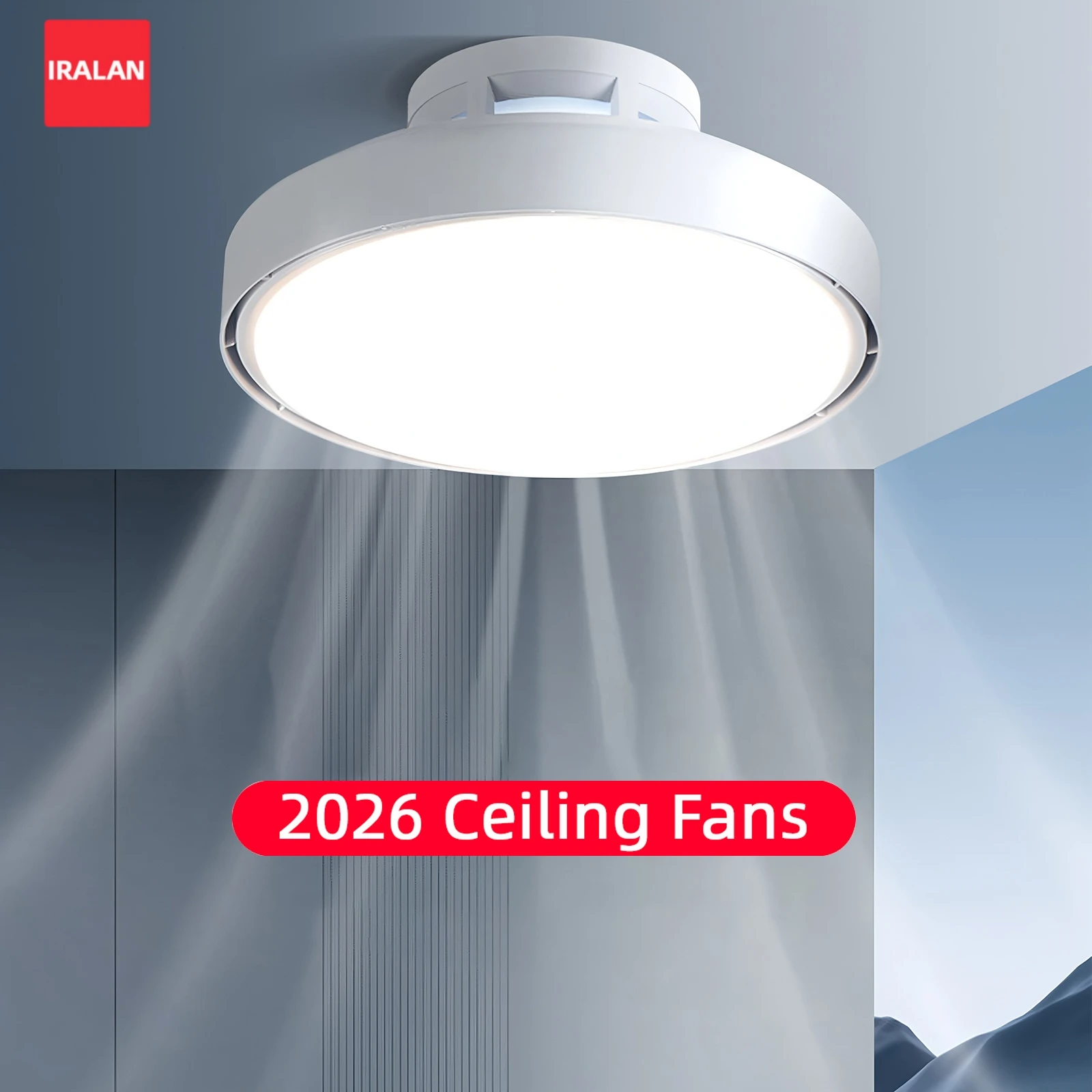 LED Ceiling Lamp Fan Dimmable Ceiling Chandelier Invisible Bladeless Ceiling Fan with Light Remote Control Bedroom Electric Fans