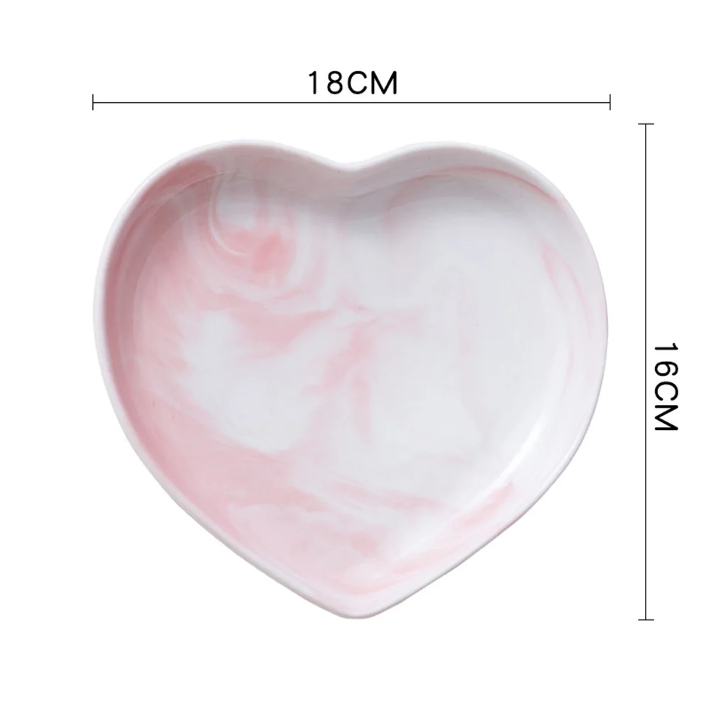 

Heart Dinner Plate Size Salad Fruits Dish for Home Restaurant Tableware Heart Shape Fruits Plate