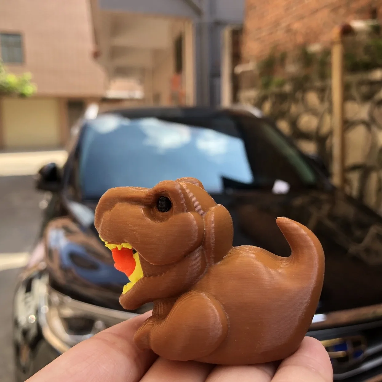 3D Printed Dinosaur Duck Statues, Dinosaur Shaped Duck Statues, Creative Gothic Fun Decorations, Desktop Duck Plastic Ornaments