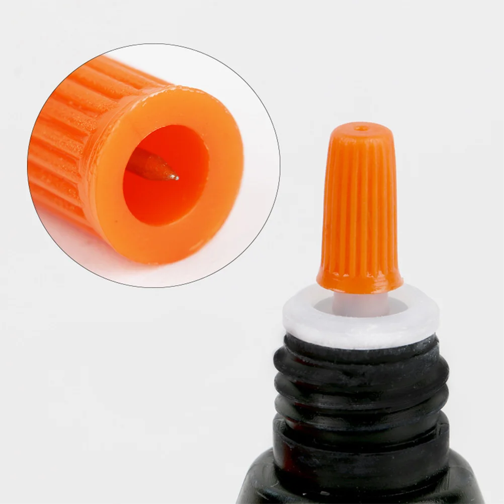 

20Pcs Eyelash Glue Bottle Needle Compact Portable Nozzle Piercing Tool Prevent Clogging Salon Goods Glue Accessory Replacement