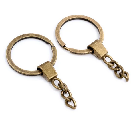 50pcs Manufacturers supply high quality flat ring  grinding chain metal ring key ring hanging ring keychain