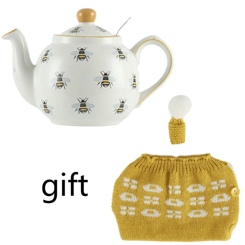 

Лондонская керамика, 600 мл, керамика с изображением пчелы, тетра, чайник, заварочный чайник, сварочный чайник, чайник, посуда для кофе матча с ситечком