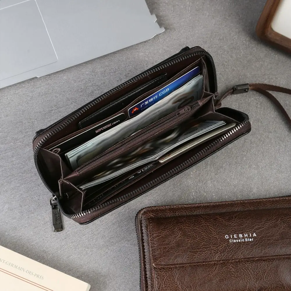 

Creative Purse Long Zipper Wallet Card Brand Coin Pur Business Clutch Bag Large Capacity ID Card Holder Unisex