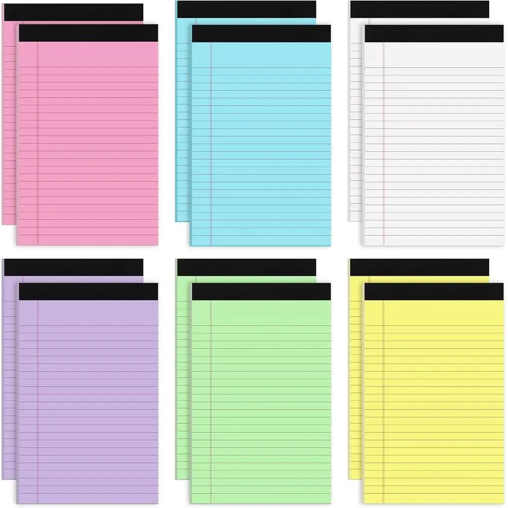 

360-Sheet 5x8 Ruled Legal Pads, 30 Sheets per Pad, Ideal for College, Office, and To-Do Lists