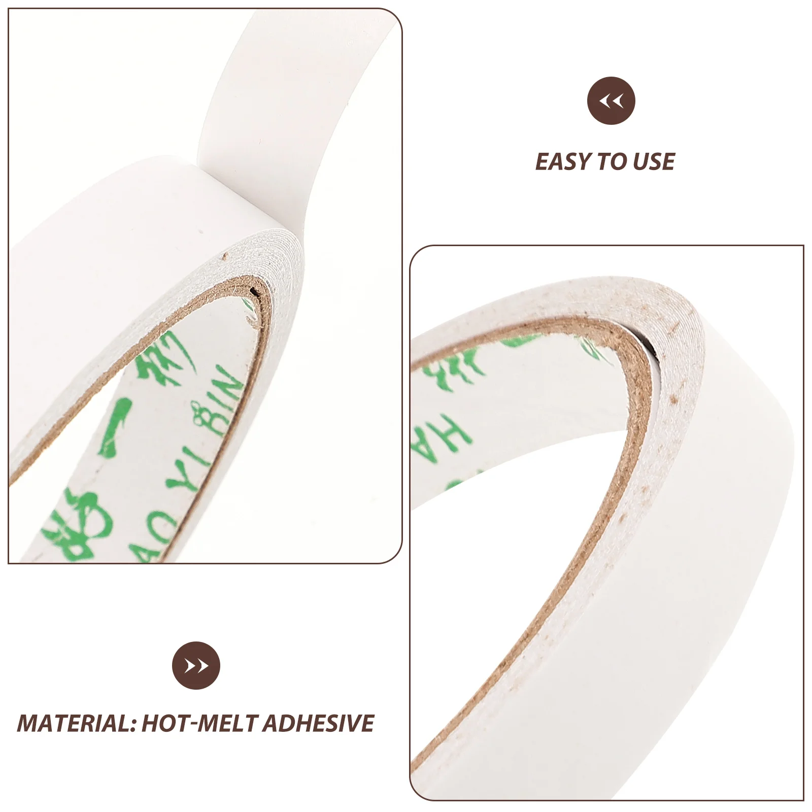 

10pcs 1.2X800Cm Double-Sided Adhesive Tape Heavy Duty Strong Sticky For Craft Repair Mounting Office School Supplies Hot-Melt