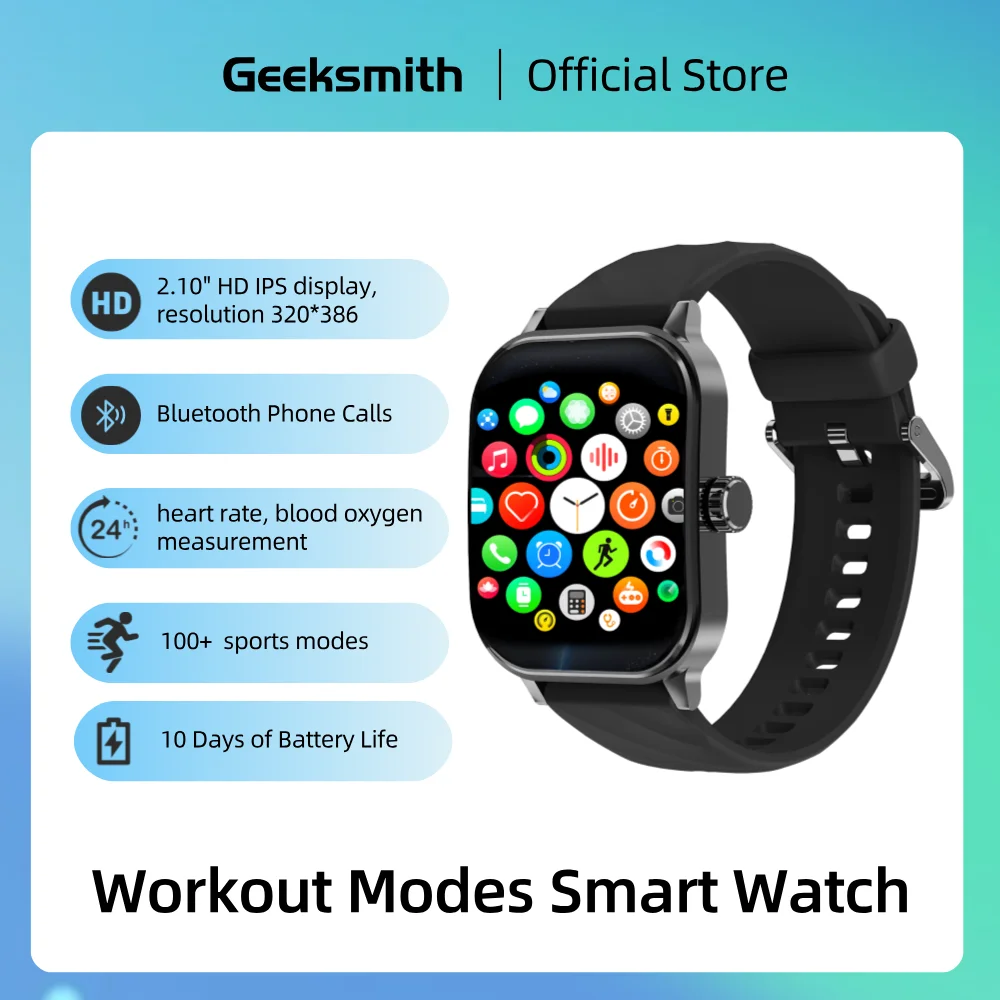 

Smart Watch Men Wireless Call 100+ Sports Workout Modes Digital Watch 3D Screen Full Touch AI Voice Female Health Reminder Brace