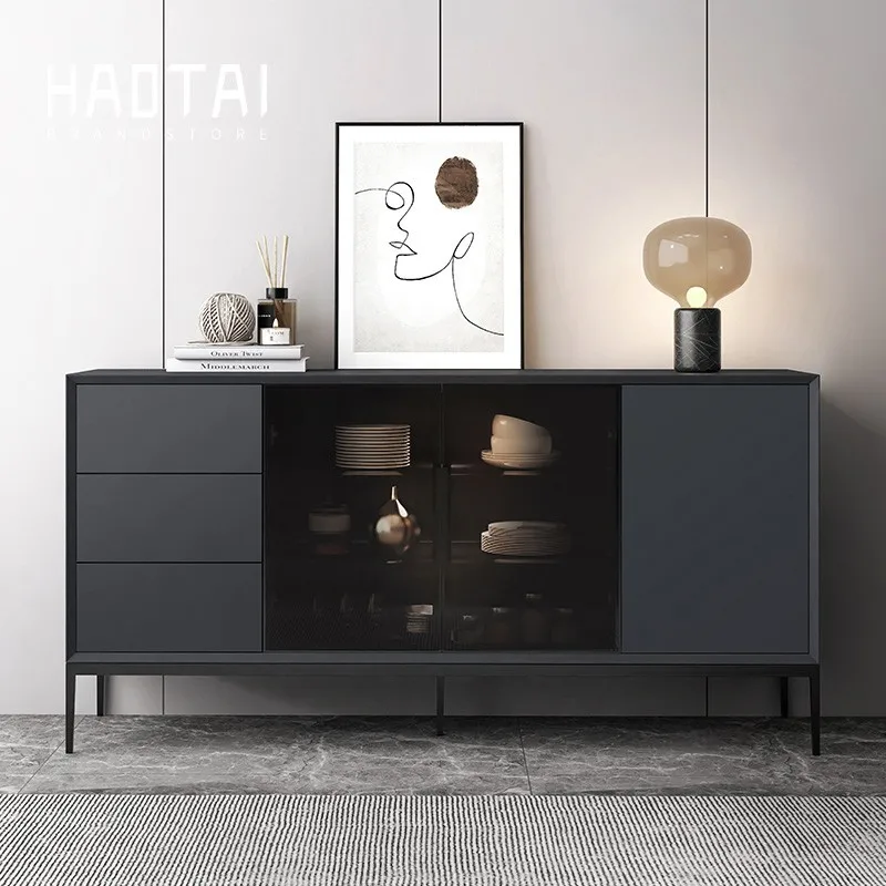 Baking Paint Living Room Cabinet Colorful Modern Sensor Lamp Dinning Side Cabinet Tea Storage Home Furniture Komod XY40GZ