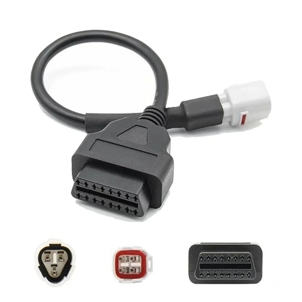 High quality for Yamaha 4 Pin OBD2 Connector for Motorcycle Motobike for YAMAHA 3 Pin OBD OBD2 Extension Cable Adapter HOT