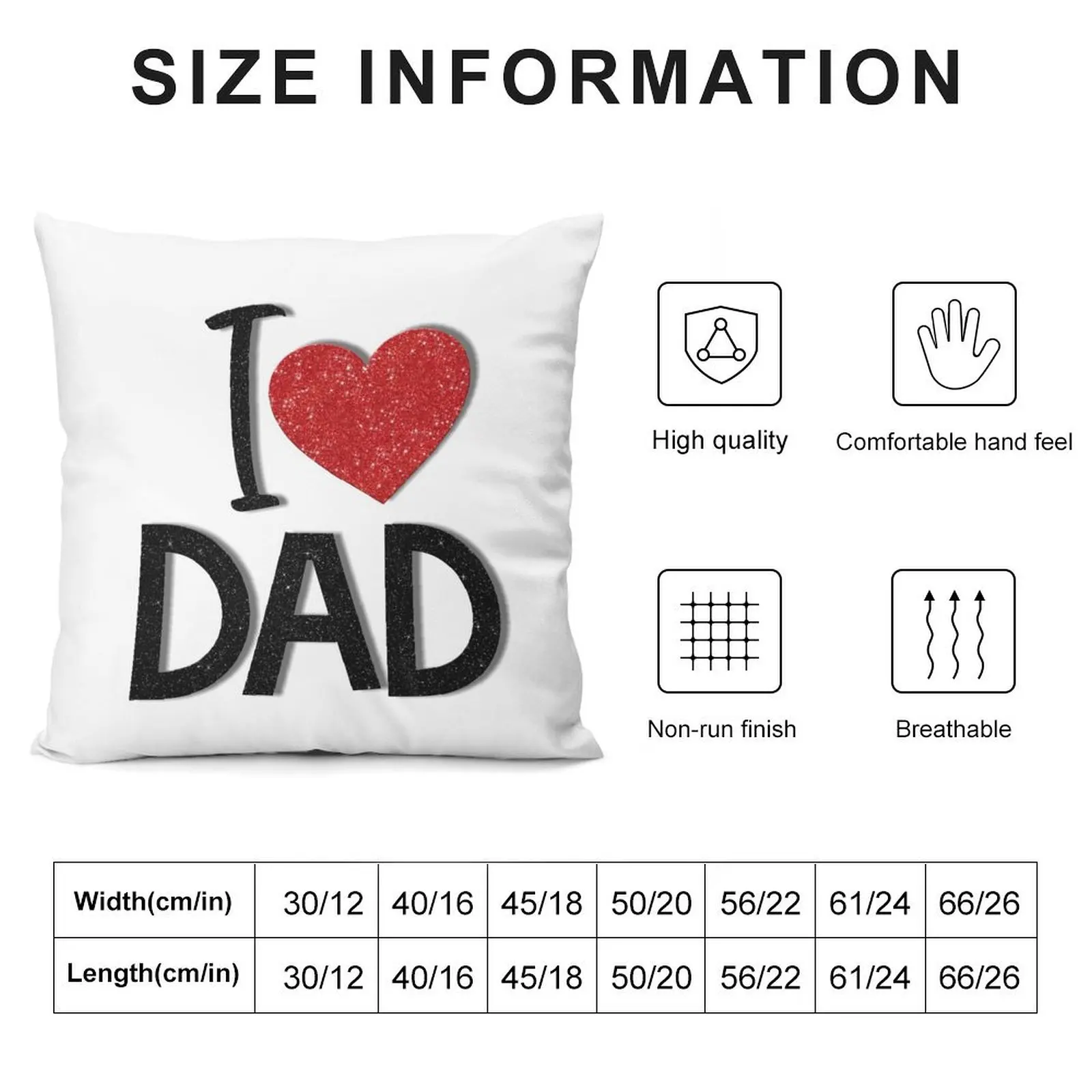 I love you dad Throw Pillow Custom Cushion Photo Marble Cushion Cover Decorative Cushions For Luxury Sofa pillow