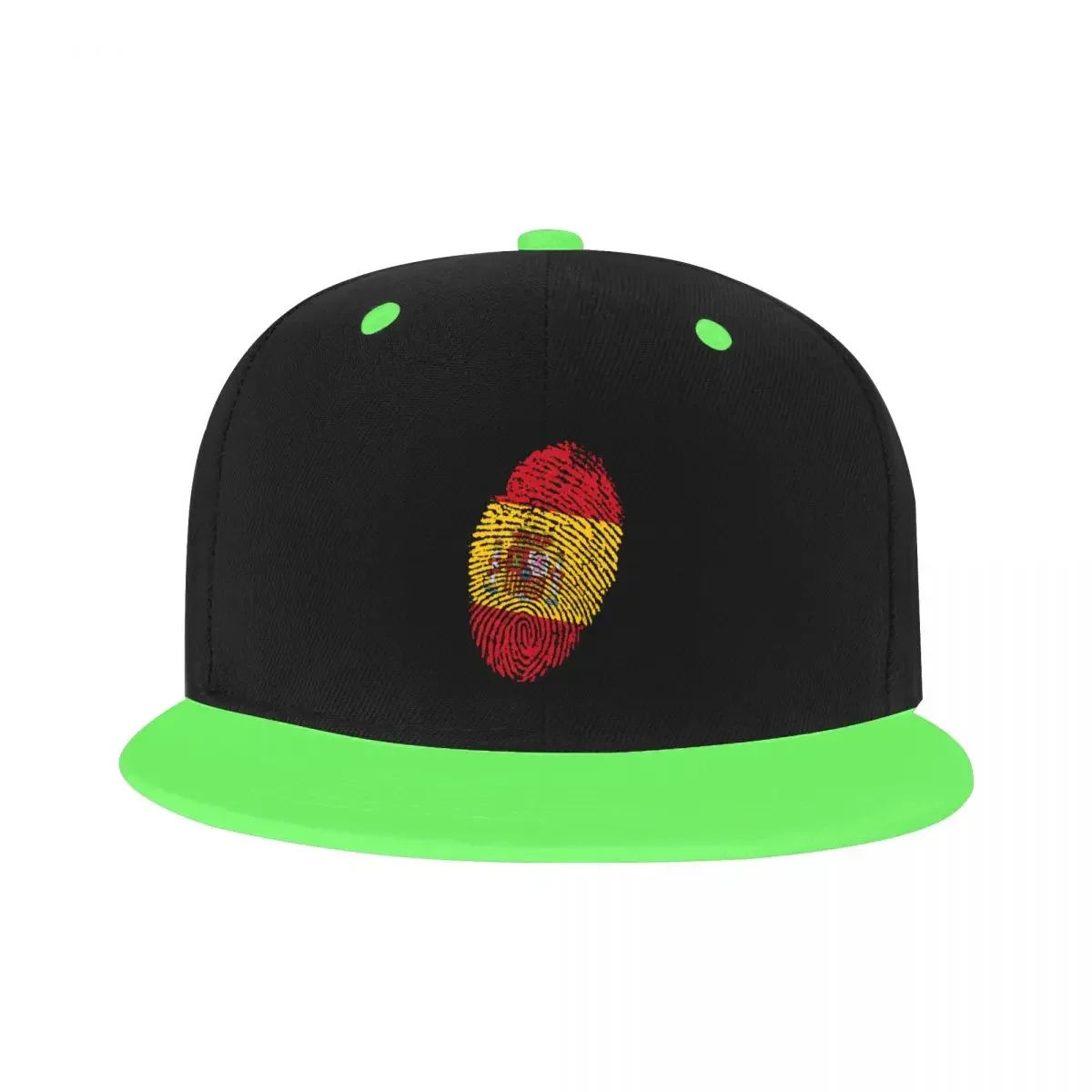 Custom Vintage angustiado Fingerprint Espana boné de beisebol para homens e mulheres, bandeira Espanha, orgulhoso plana Snapback, chapéu Hip Hop, ao ar livre