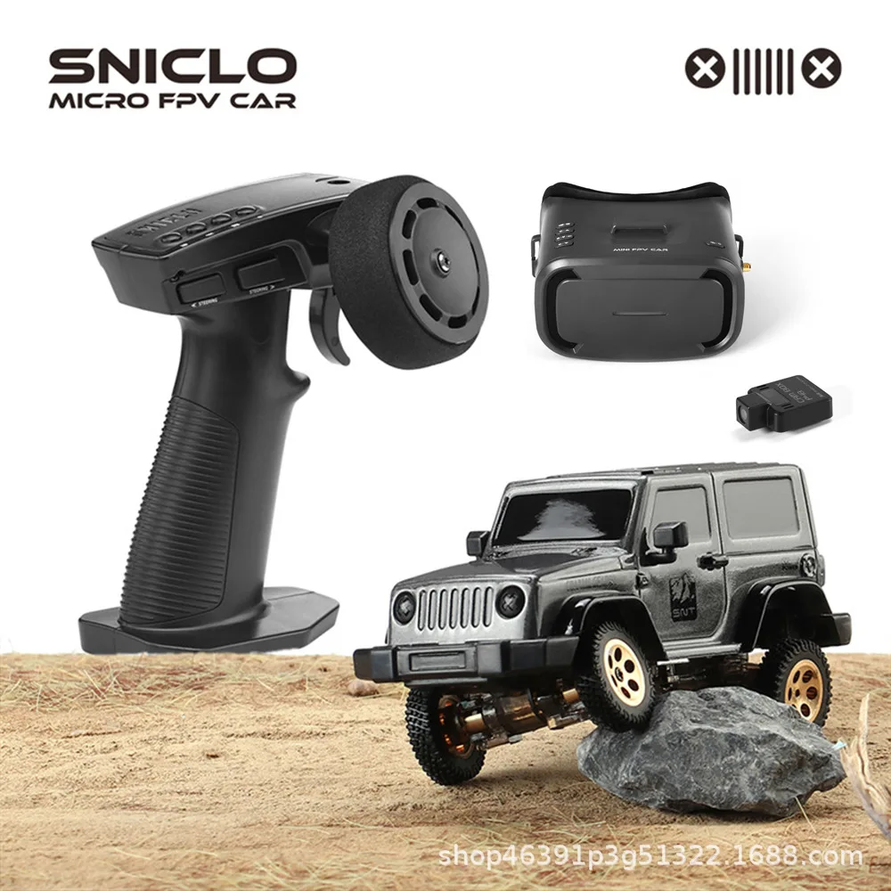 Sniclo 1:64 3010 Wrangler Off-road Fpv Car Micro Fpv Car With Goggles 4wd Car Remote Mangetic Removable Fpvbox Simulation Drift