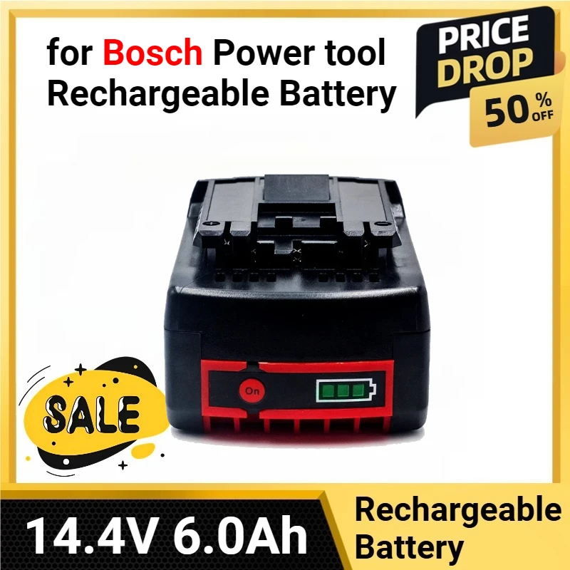 

for Bosch Power tool Rechargeable Battery 14.4V 6.0Ah for GSR DDS180 GBH GDR BAT614G Replacement Li-ion Battery