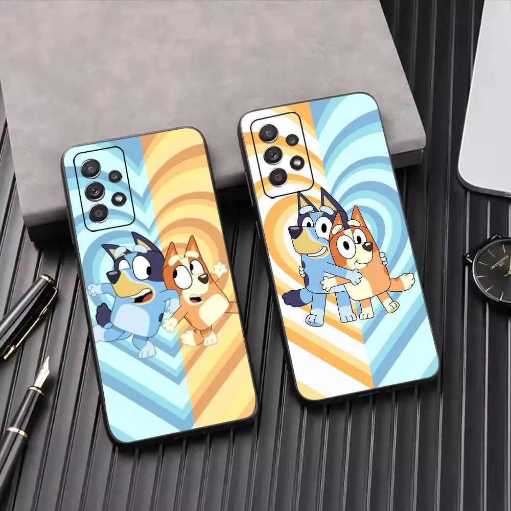 

Cute Cartoon BlueyS Heeler Phone Case For Samsung S25,S24,S21,S22,S23,S30,Ultra,S20,Plus,Fe,Lite,Note,10,Black Cover