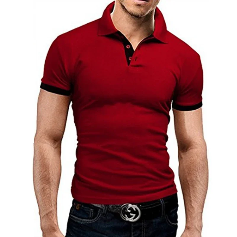 Summer Men's Polo Shirt Short Sleeve Business Casual Luxury Tee, Comfortable and Breathable Slim Fit, Stylish Fashionable Design