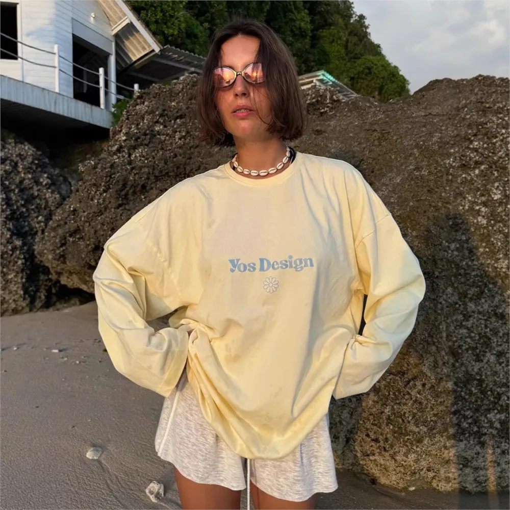 2026 Einfacher Stil Langarm-Tops T-Shirt Damen T-Shirts Blusas Lässige Persönlichkeit Tägliches Pendeln Alltagstauglich Locker Bedruckt