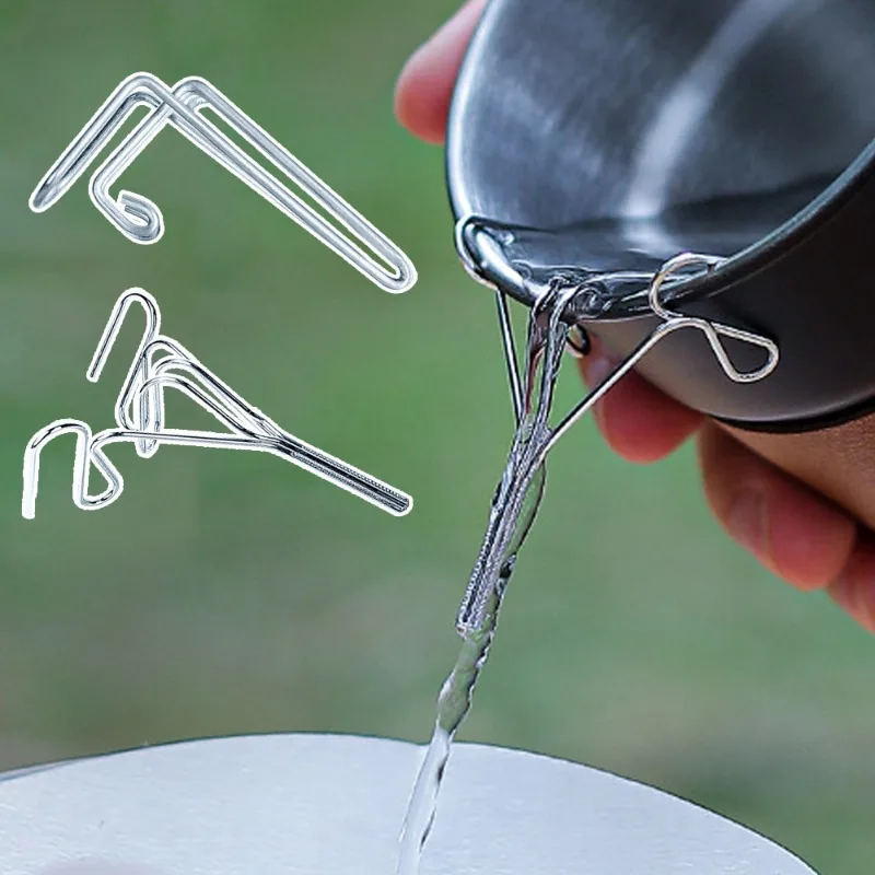 Stainless Steel Outdoor Water Cup Guide Frame Portable Coffee Spout Control Fitting Directs Accessories for Hiking Travel Picnic