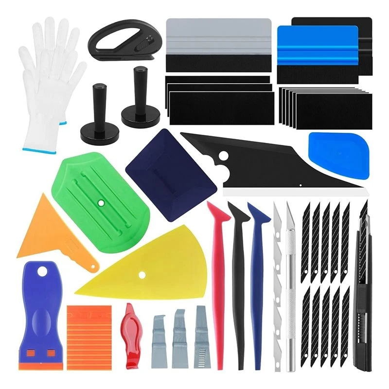 Car Vehicle Wrapping Tools Vinyl Wrap Applicator Tool Kit Window Tint Tools With Gloves Vinyl Wrap Holder Wrap Tool Kit Limited