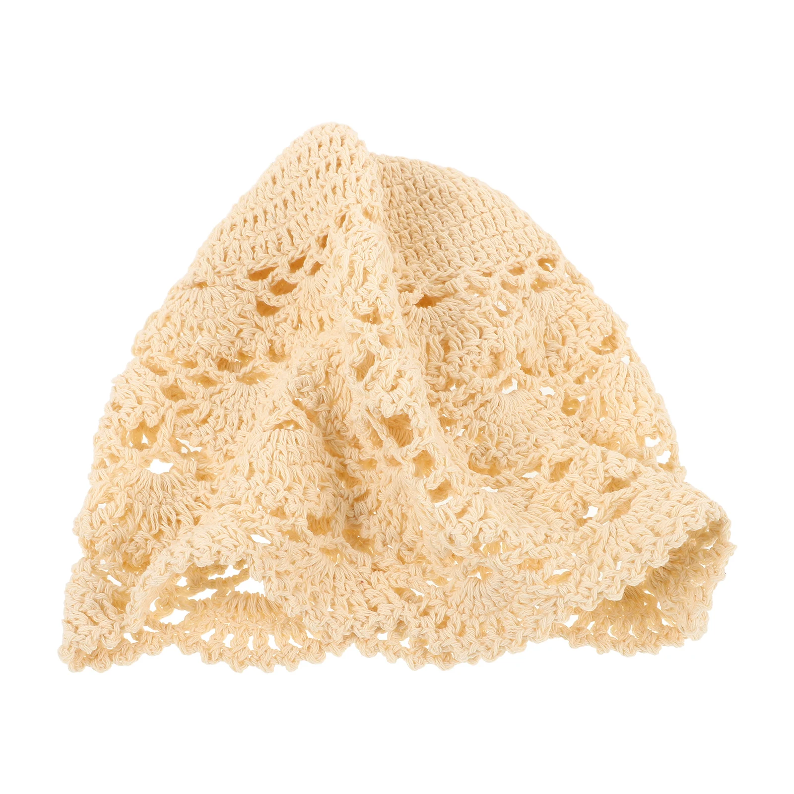 

Retro Headscarf Hat Vintage Hats Women Crocheted Hollow out Turban Casual Cap Cotton Lace Beanie Lightweight Compact Everyday