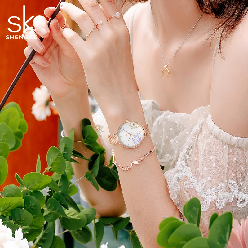 Shengke SK Fashion Watches For Women Ladies Luxury Quartz Relogio Feminino Female Montre Reloj Mujer Zegarek Damski Dropshipping